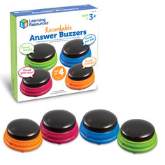Электронные игрушки Learning Resources Гигантские кнопки Запиши свой звук (4 элемента)