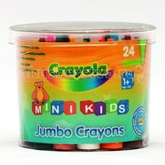 Карандаши, восковые мелки, пастель Crayola Мелки восковые для малышей в бочонке 24 шт.