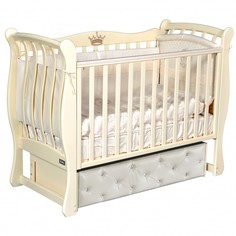 Детские кроватки Детская кроватка Bellini Adriana Elegance Premium мягкий фасад, автостенка, ящик (универсальный маятник)