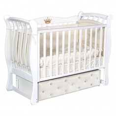 Детские кроватки Детская кроватка Кедр Viola 4 мягкий фасад, автостенка, ящик (универсальный маятник)