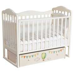 Детские кроватки Детская кроватка ByTwinz Milania Путешествие на воздушном шаре