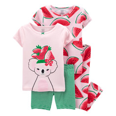 Домашняя одежда Carters Пижама для девочки с арбузами (4 предмета)