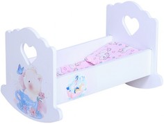 Кроватки для кукол Кроватка для куклы PeMa Kids люлька Котёнок с постельным бельём 30 см
