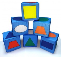 Развивающие игрушки Развивающая игрушка Учитель Набор кубиков Цвет и форма 6 шт.