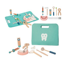 Ролевые игры Tooky Toy Деревянный набор стоматолога 19 предметов TH164