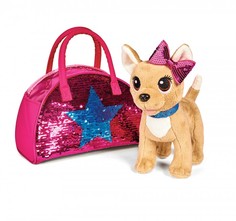 Мягкие игрушки Мягкая игрушка Chi-Chi Love Плюшевая собачка Блестящая мода с сумочкой 20 см