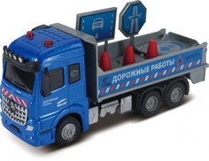 Машины Funky Toys Грузовик инерционный Die-cast с дорожными знаками