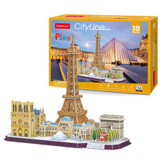 Пазлы CubicFun 3D пазл Париж CityLine 114 детали