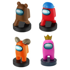 Игровые фигурки Among Us Игровой набор штампиков С короной, с рогами, красный, мишка серия 2 4 шт.