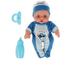 Куклы и одежда для кукол Карапуз Пупс Синий Трактор 20 см