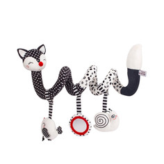 Игрушки на дугах Sharktoys Развивающая мягкая игрушка-спираль с подвесками Лисенок