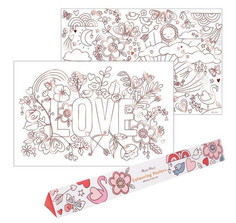 Раскраски Раскраска MeriMeri Постер-разукрашка Любовь 2 шт.