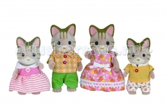 Игровые наборы Sylvanian Families Набор Семья Полосатых Кошек