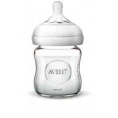 Бутылочки Бутылочка Philips Avent для кормления стеклянная Natural с 0 мес. 120 мл SCF051/17