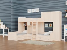 Кровати для подростков Подростковая кровать РВ-Мебель двухъярусная Трио 2 (дуб молочный)