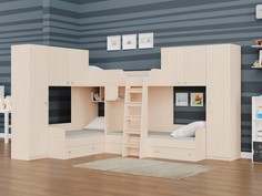 Кровати для подростков Подростковая кровать РВ-Мебель двухъярусная Трио 3 (дуб молочный)