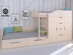 Кровати для подростков Подростковая кровать РВ-Мебель двухъярусная Астра 6 (дуб молочный)