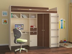 Кровати для подростков Подростковая кровать РВ-Мебель чердак Астра (дуб молочный)