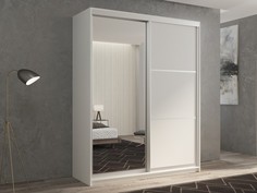 Шкафы Шкаф РВ-Мебель купе 2-х дверный Кааппи 2 160х60 см (Белый бриллиант)