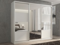 Шкафы Шкаф РВ-Мебель купе 3-х дверный Кааппи 5 210х60 см (Белый бриллиант)