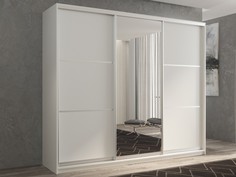 Шкафы Шкаф РВ-Мебель купе 3-х дверный Кааппи 2 210х60 см (Белый бриллиант)