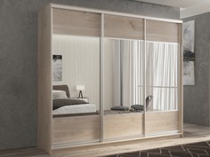 Шкафы Шкаф РВ-Мебель купе 3-х дверный Кааппи 6 240х60 см (Дуб Кастелло серый)
