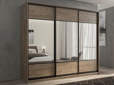 Шкафы Шкаф РВ-Мебель купе 3-х дверный Кааппи 6 240х60 см (Дуб Харбор Эспрессо)
