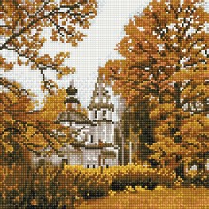 Картины своими руками Molly Картины мозаикой Осень в глубинке 30х30 см