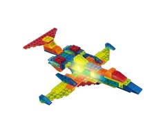 Конструкторы Конструктор Crystaland Светящийся Истребитель 6 в 1 (71 деталь)