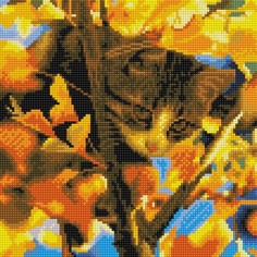 Картины своими руками Molly Картины мозаикой Кот на дереве 30х30 см
