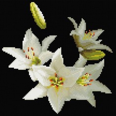 Картины своими руками Molly Картины мозаикой Белые лилии 30х30 см