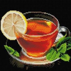 Картины своими руками Molly Картины мозаикой Чай с лимоном 30х30 см