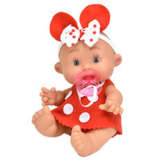 Куклы и одежда для кукол Nines Artesanals dOnil Пупс-мини в красном Pepotes 21 см