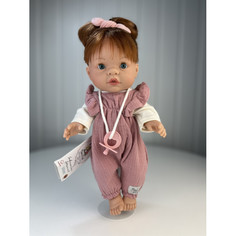 Куклы и одежда для кукол Nines Artesanals dOnil Кукла Зоя в розовом комбинезоне и повязке 37 см