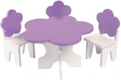 Кукольные домики и мебель Paremo Набор мебели для кукол Цветок (стол + стулья)