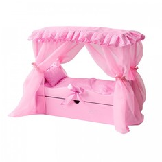 Кроватки для кукол Кроватка для куклы Paremo с выдвижным ящиком с постельным бельем и балдахином
