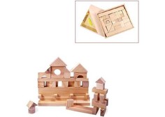Деревянные игрушки Деревянная игрушка Paremo конструктор 35 деталей неокрашенный в деревянном ящике