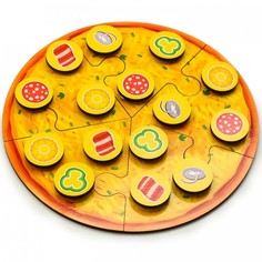 Деревянные игрушки Деревянная игрушка Paremo Пазл Собери пиццу мясную