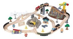 Железные дороги KidKraft Железная дорога-деревянный игровой набор Горная стройка в контейнере