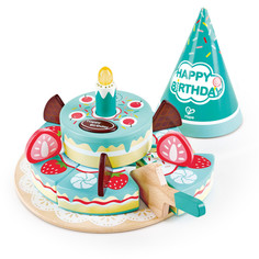 Деревянные игрушки Деревянная игрушка Hape Игровой набор Торт Счастливого дня рождения (15 предметов)