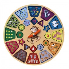 Деревянные игрушки Деревянная игрушка Paremo Игровой набор Часики Животные