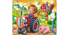 Пазлы Larsen Пазл Дети на ферме Трактор