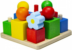 Деревянные игрушки Деревянная игрушка Краснокамская игрушка Пирамидка Геометрическая полянка
