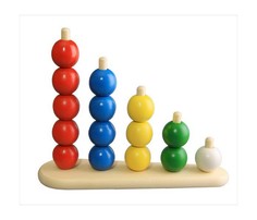 Деревянные игрушки Деревянная игрушка RNToys Пирамидка Абака с шариками