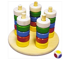 Деревянные игрушки Деревянная игрушка RNToys Пирамида цвет и счет