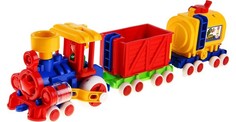 Железные дороги Форма Паровозик Ромашка с 2 вагонами Детский сад