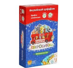 Настольные игры Банда Умников Развивающая настольная игра Зверобуквы English
