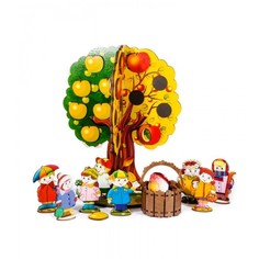 Деревянные игрушки Деревянная игрушка Нескучные Игры Магнитная игра Яблоня Времена года