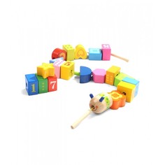 Деревянные игрушки Деревянная игрушка TopBright Игровой набор Шнуровка Гусеница