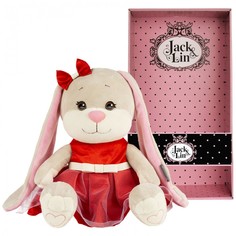 Мягкие игрушки Мягкая игрушка Jack&Lin Зайка в нарядном красном платье 25 см